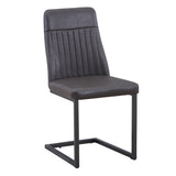 Industrial Rustic Grey Dining Chairs (Pair)