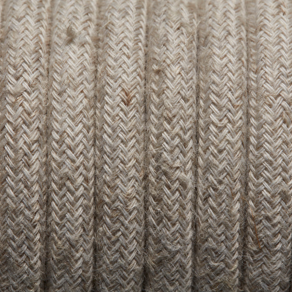Linen Round Three-Core Braided Fabric Flex by Industville