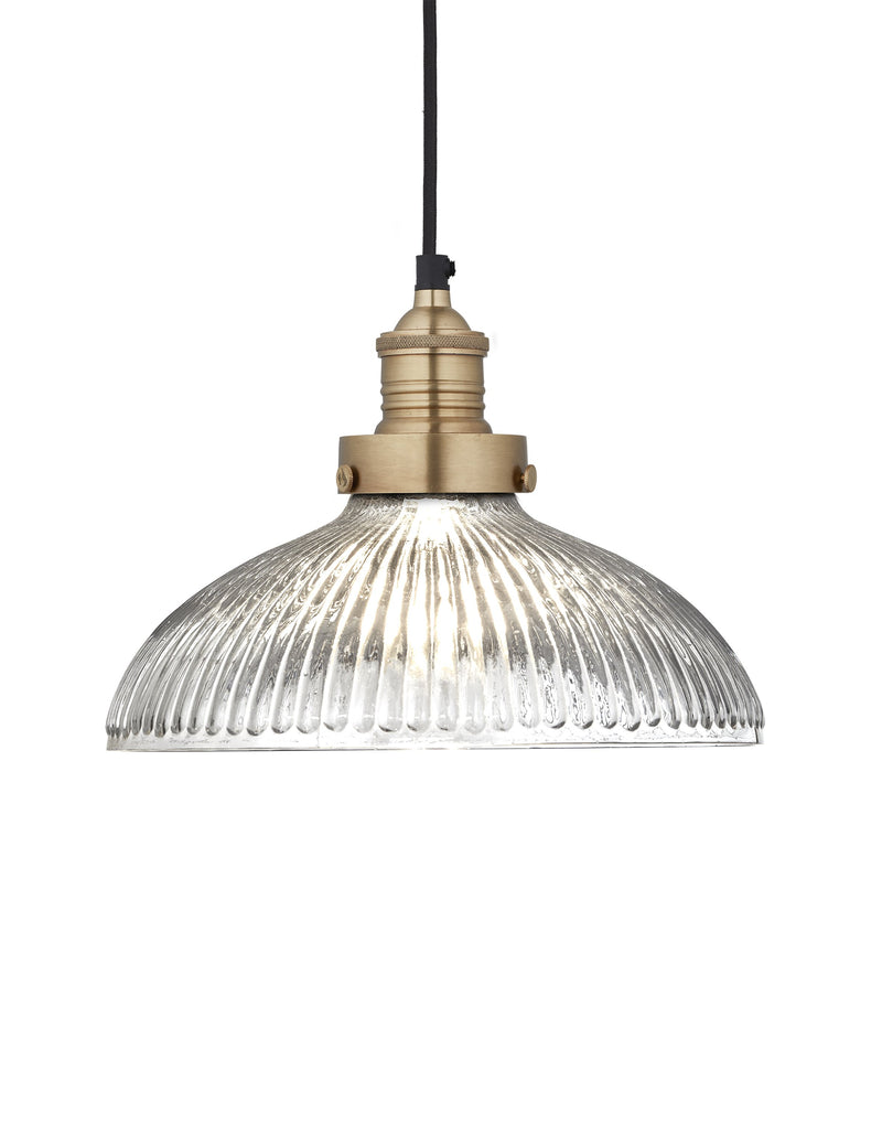 Industrial Brooklyn Glass Dome Pendant Light by Industville