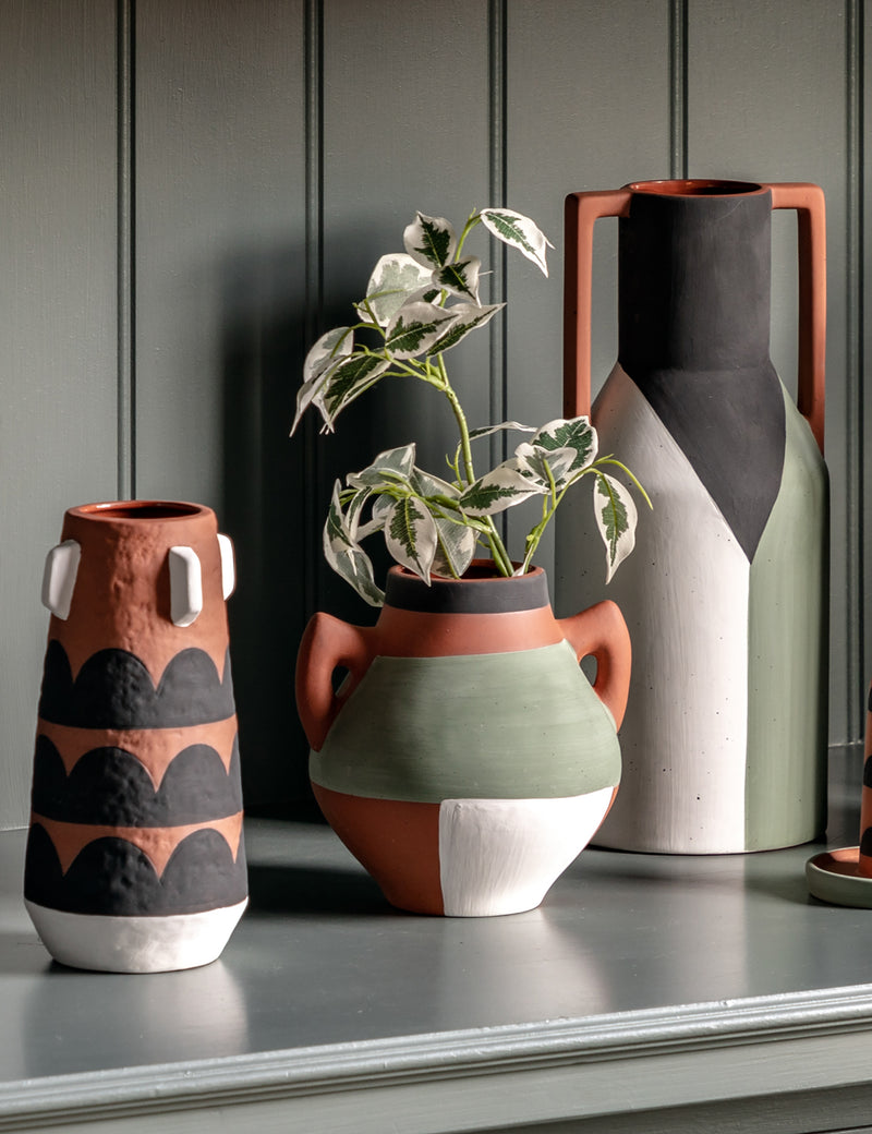 Abstract Terracotta Vase - Group