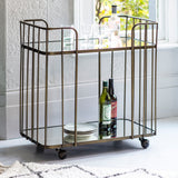 Art Deco Metal Drinks Trolley