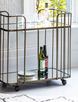Art Deco Metal Drinks Trolley