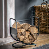 Black Iron Log Basket