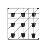 Black Square Vertical Garden Wall Planter