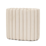 Cement Ribbed Natural Planter - Oblong