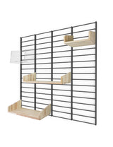 Fency Reclaimed Medium Wall Storage Shelving Unit - Black
