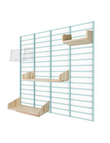 Fency Reclaimed Medium Wall Storage Shelving Unit - Green