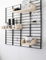 Fency Reclaimed Medium Wall Storage Shelving Unit - Black
