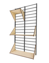 Fency Reclaimed Small Wall Storage Shelving Unit - Black - Laser Wood Shelves