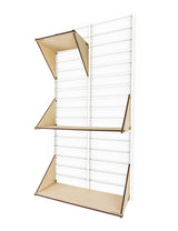 Fency Reclaimed Small Wall Storage Shelving Unit - White - Laser Wood Shelves
