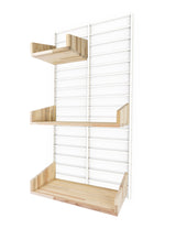 Fency Reclaimed Small Wall Storage Shelving Unit - White - Pallet Shelves