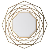 Gold Geometric Octagon Mirror