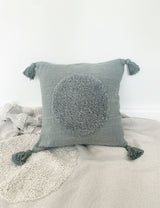 Grey Organic Cotton Boho Cushion