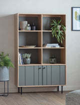 Grey Textured Metal Planters With Stand (Pair)
