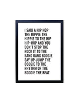 Hip Hop Lyric Typography Print