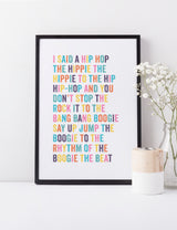 Hip Hop Lyric Typography Print