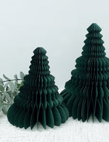 Honeycomb Green Paper Standing Trees (Pack of Two)