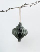 Honeycomb Grey Paper Lantern Bauble