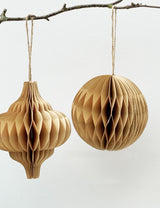 Honeycomb Kraft Paper Round Bauble