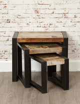 Industrial Reclaimed Side Table Trio