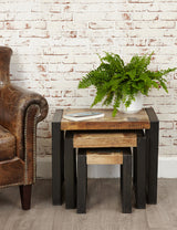 Industrial Reclaimed Side Table Trio