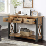 Industrial Rustic Console Table