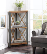 Industrial Rustic Corner Bookcase