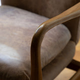 Karlstad Brown Leather Armchair