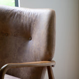 Karlstad Brown Leather Armchair