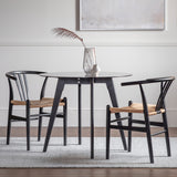 Koli Black Wood Round Dining Table