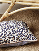 Leopard Print Organic Cotton Cushion