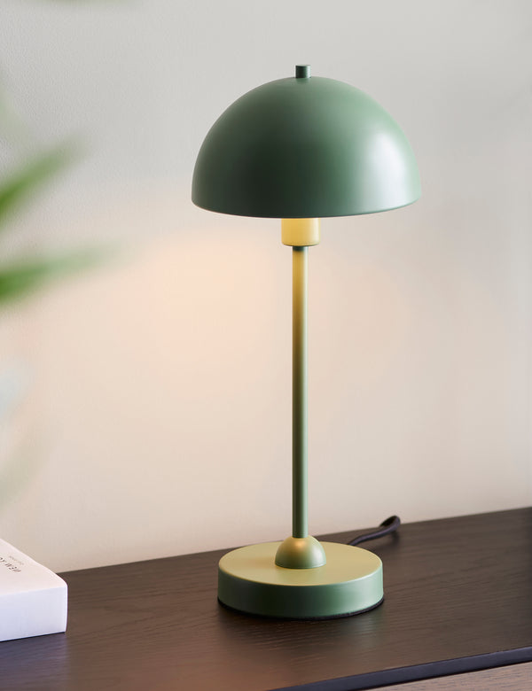 Matt Green Dome Table Lamp