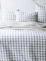 Natural Brushed Organic Cotton Checked Pillow