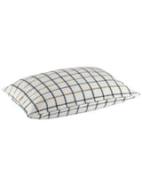 Natural Brushed Organic Cotton Checked Pillow