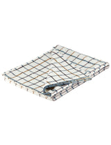 Natural Brushed Organic Cotton Checked Throw