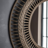 Natural Decorative Round Mirror