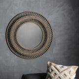 Natural Decorative Round Mirror