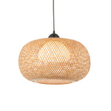 Natural Rattan Round Pendant Light - Globe