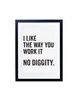 No Diggity Lyric Typography Print