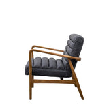 Oskar Black Leather Sofa