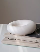 Stoneware Asymmetric Jewellery Dish - White