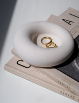 Stoneware Asymmetric Jewellery Dish - White