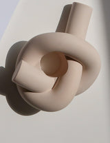 Stoneware Knot Candle Holder