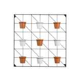Terracotta & White Square Vertical Garden Wall Planter