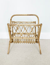 Vintage Bamboo Magazine Rack