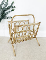 Vintage Bamboo Magazine Rack