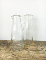 Vintage Glass Milk Bottle