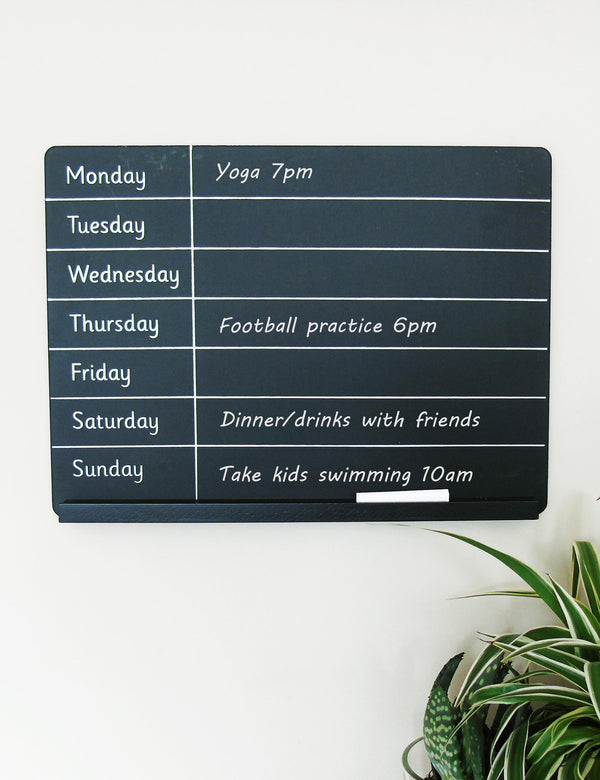 Chalkboard Weekly Planner | The Den & Now