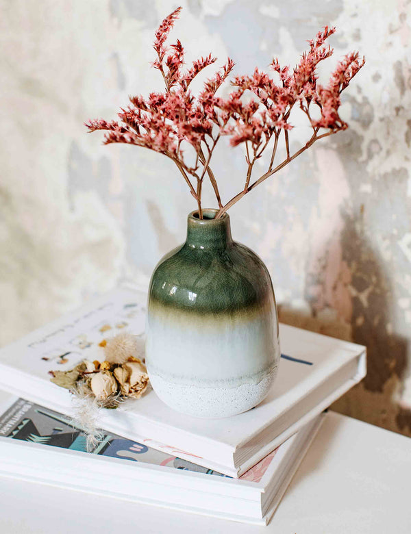 Green Stone Vase | The Den & Now