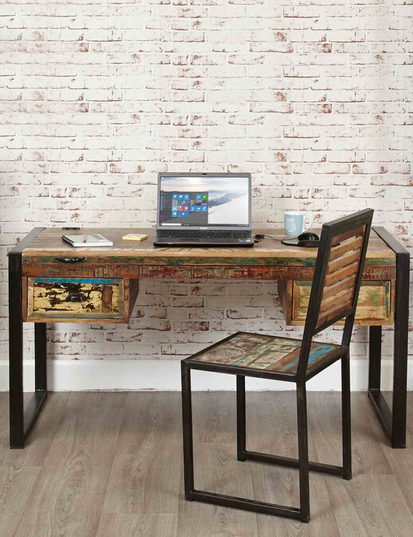 Creative Workspaces | Industrial Reclaimed Desk | The Den & Now